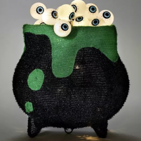 Hyde & Eek Cauldron Halloween Eyeballs LED Decor Light Up 13" Battery Powered - Picture 4 of 9